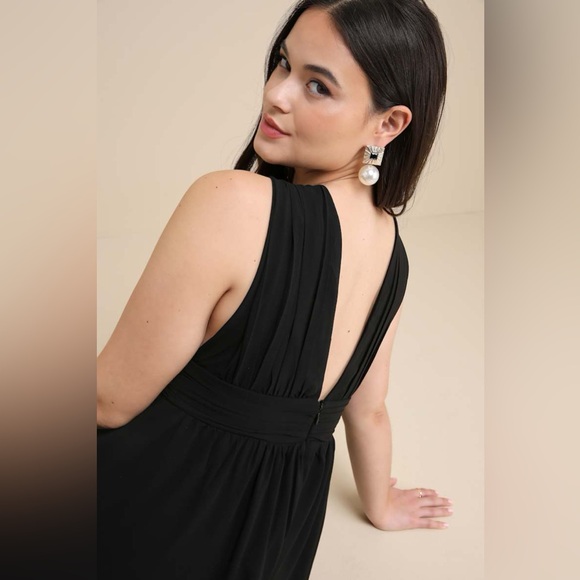 LULUS Heavenly Hues Black Maxi Dress Size XL - Picture 5 of 11